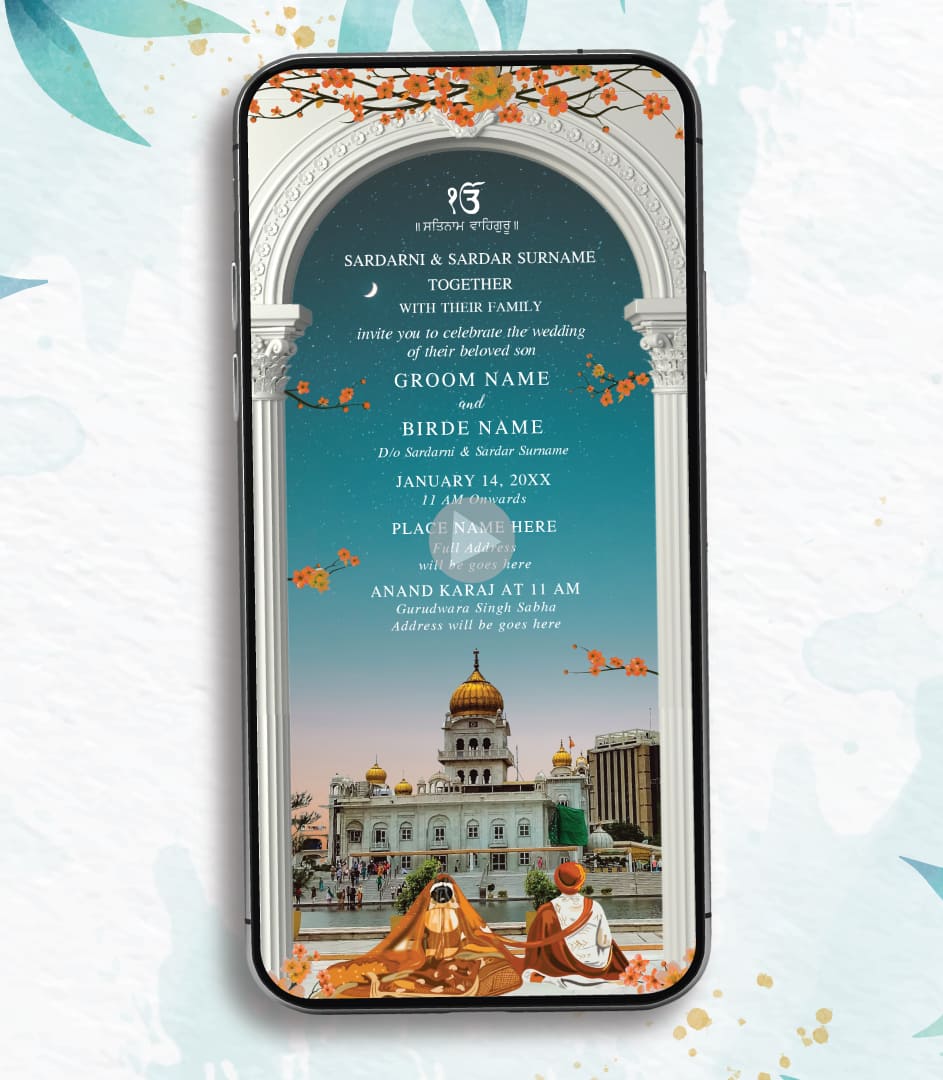 Anand Karaj Wedding Video Invitation