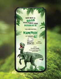 Dinosaur Birthday Invitation Video