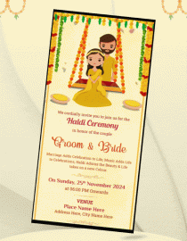 Haldi Invitation Gif