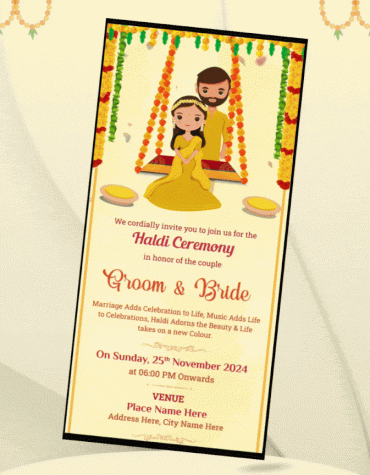 Haldi Invitation Gif