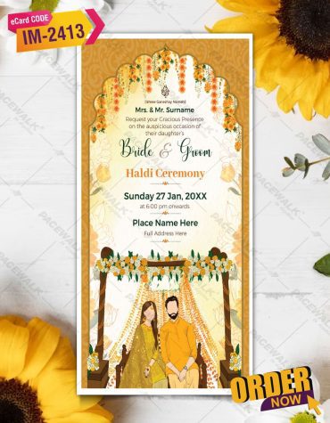 Online Haldi Invitation Card