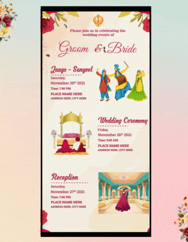 Punjabi Wedding Invitation GIF