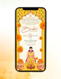 Floral Haldi Ceremony Invitation Template