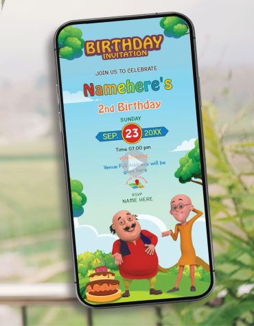 Motu Patlu Birthday Invitation Video