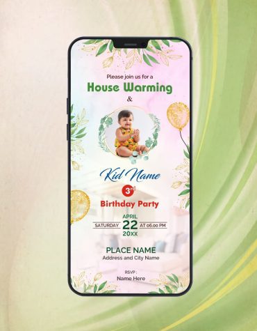 Housewarming and Birthday Invite Card