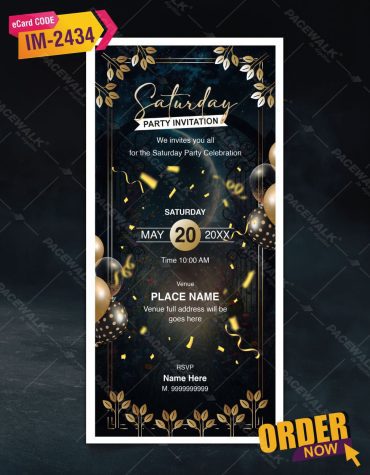 Saturday Party Invitation