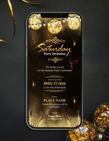 Saturday Party Invitation Card
