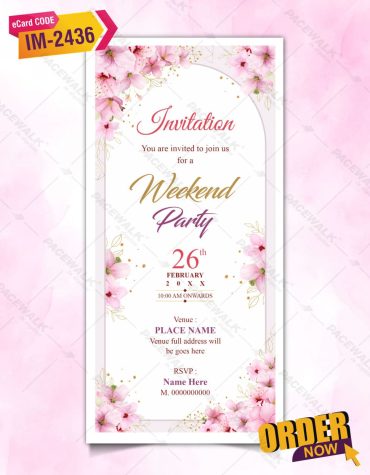 Weekend Party Invitation Card