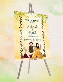 Haldi & Mehndi Signage Board