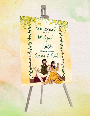 Haldi & Mehndi Signage Board