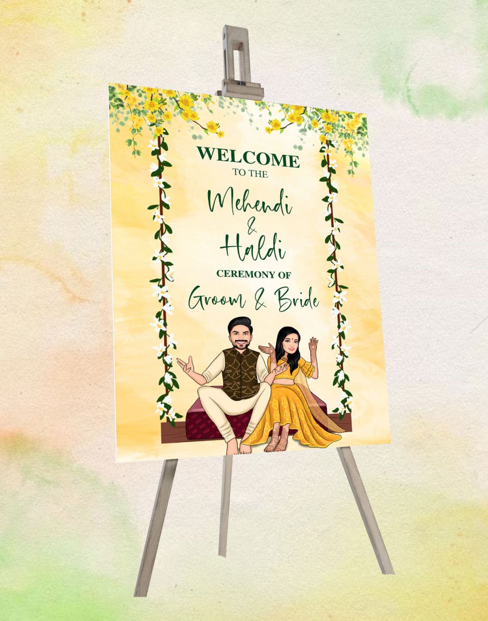 Haldi & Mehndi Signage Board