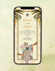 Shreenathji Theme Wedding Invitation