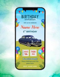 Football Theme Birthday Invitation