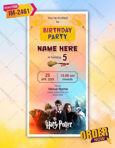Harry Potter Birthday Invitation