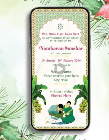 Kid Naming Ceremony Invitation Video