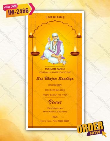 Sai Sandhya Invitation Card Template