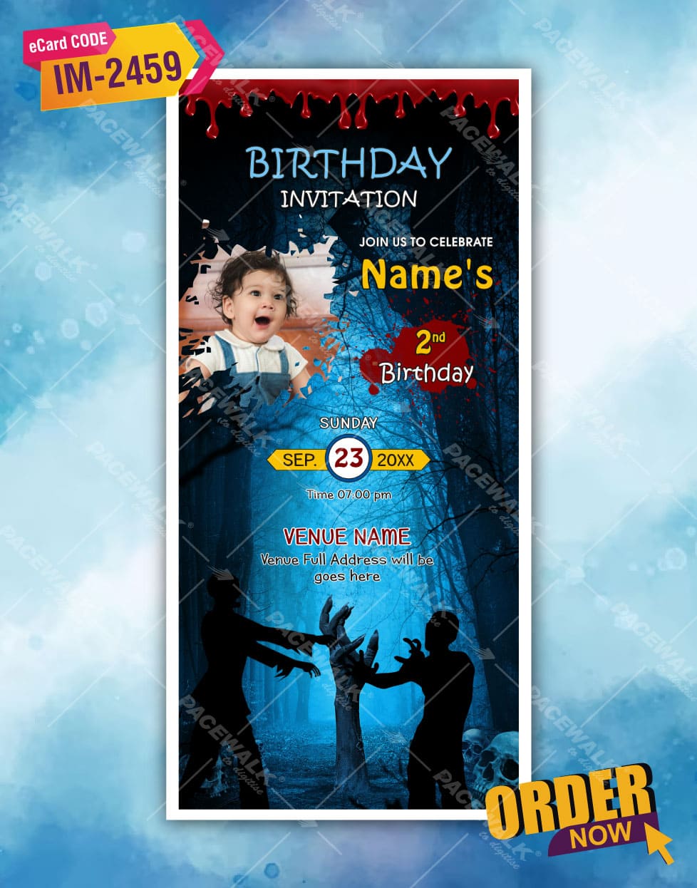 Zombie Birthday Invitation