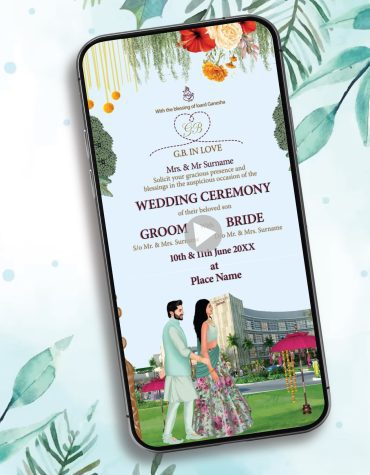 Caricature Style Wedding Invitation Video