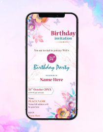 Wife Birthday Invitation Card
