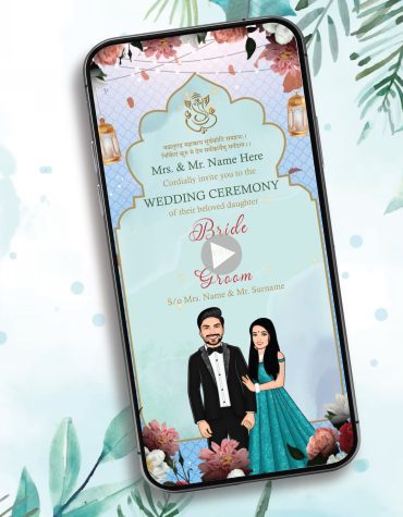 Caricature Indian Wedding Invitation Video