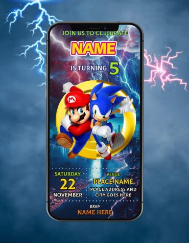 Mario And Sonic Birthday Invitations