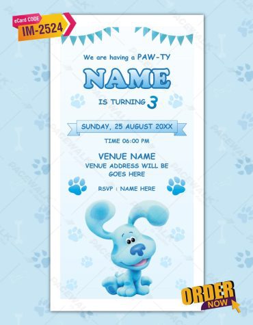 Blues Clues Birthday Invitation Card