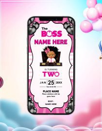 Boss Baby Girl Invitation