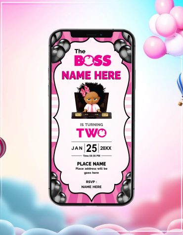 Boss Baby Girl Invitation