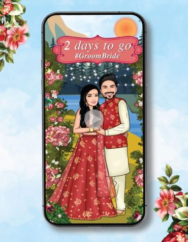 Caricature Wedding Countdown Invitation Video