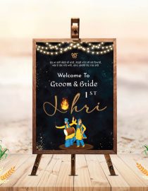 Lohri Party Welcome Signage Board