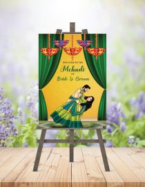 Mehndi Ceremony Welcome Board