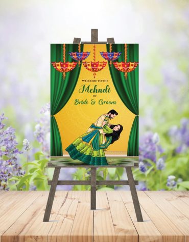 Mehndi Ceremony Welcome Board