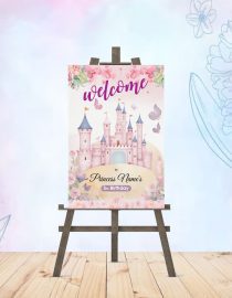 Princess Birthday Welcome Sign