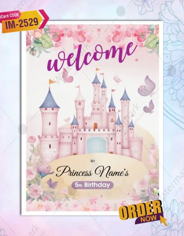 Princess Birthday Welcome Sign