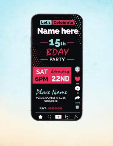 Tiktok Birthday Party Invitations