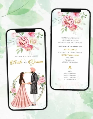 Anand Karaj Wedding Invite PDF Card