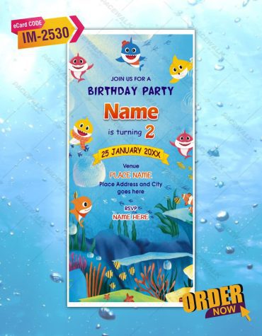 Baby Shark Birthday Invitation