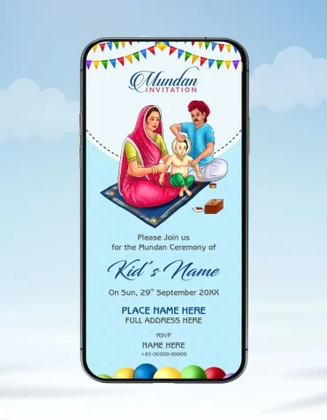 Mundan Ceremony Invitation Card