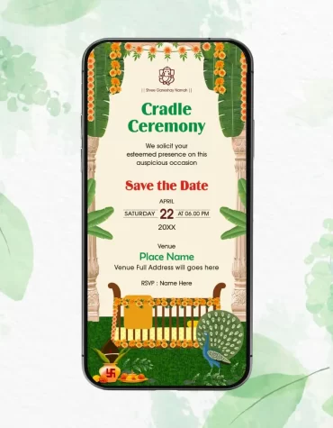 Online Cradle Ceremony Invitations Card