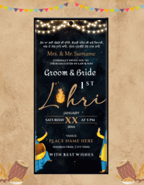 First Lohri Invitation Card Gif