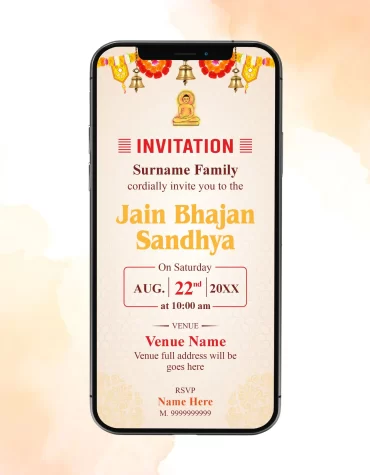 Jain Bhajan Sandhya Invitation