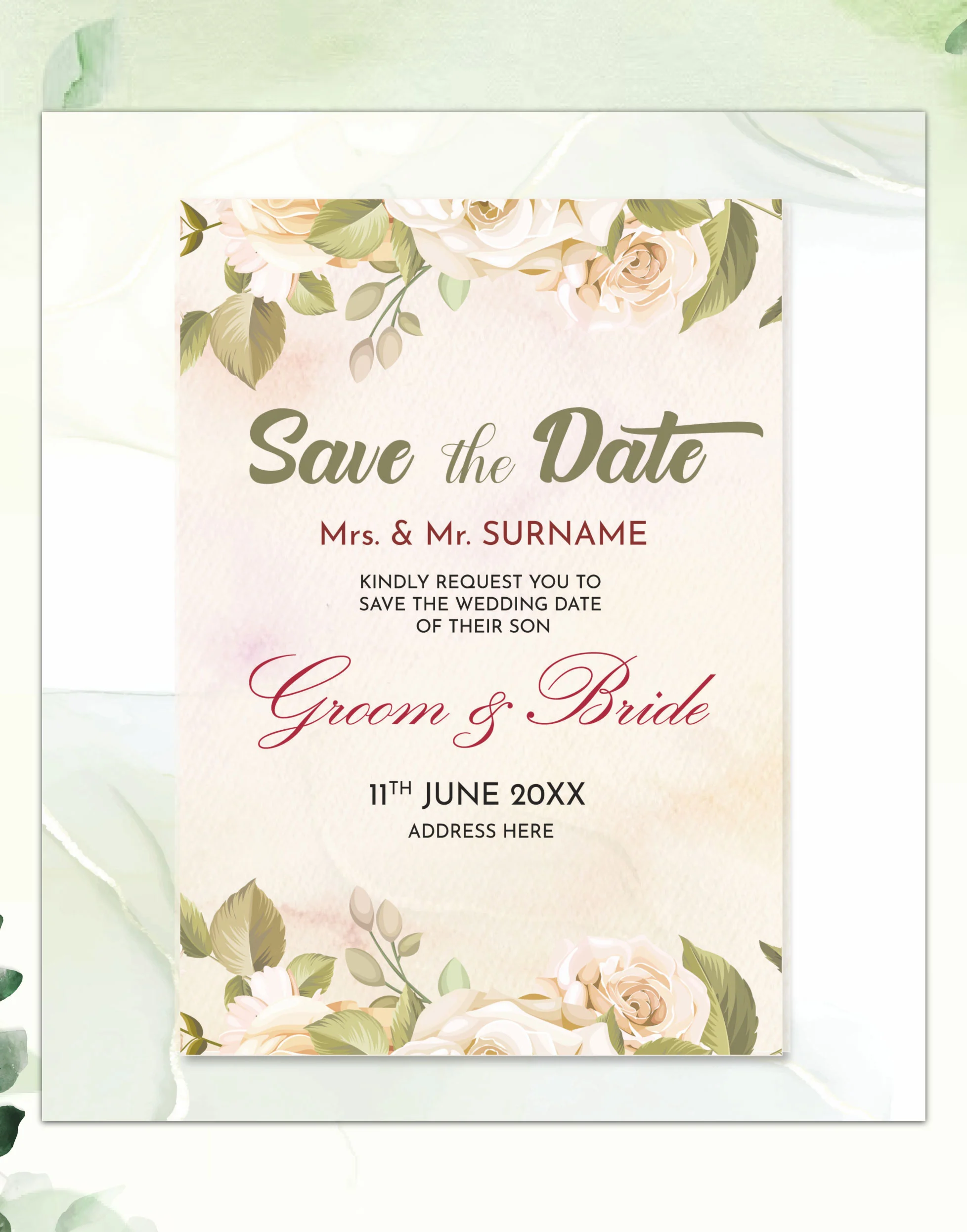 Wedding Itinerary Package Design