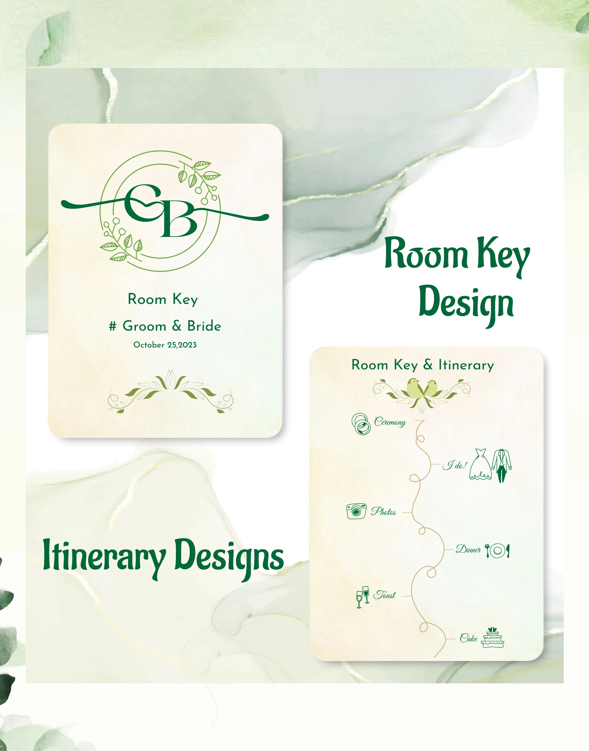 Wedding Itinerary Package Design