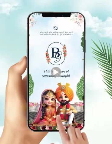 Punjabi AI Cartoon Wedding Invitation Video