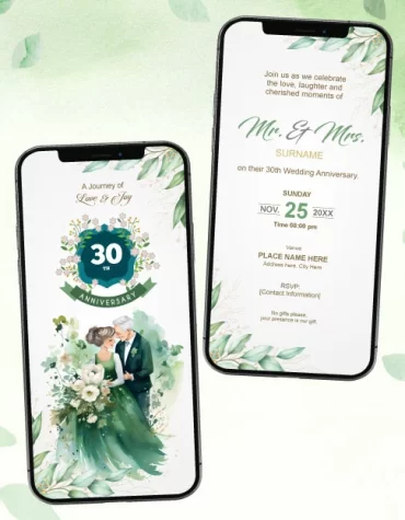 30th Anniversary Invitation Pdf Card