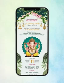 Ganesh Festival Invitation Card