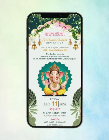 Ganesh Festival Invitation Card