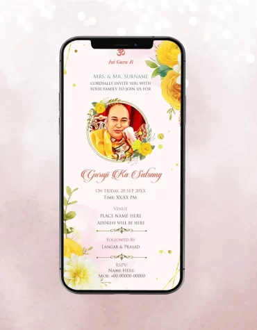 Guru Ji Ka Satsang Invite Card